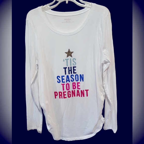 Motherhood Maternity Tis the Season to be Pregnant - Picture 1 of 3